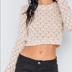 Hexagon pattern crop top